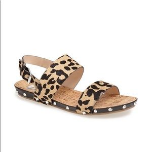 Dolce Vita Leopard Print Studded Sandals